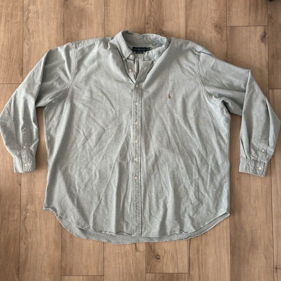 Polo Ralph Lauren Other - Polo‎ Ralph Lauren Men's Stretch Oxford Green Button 4XLT Tall Pony